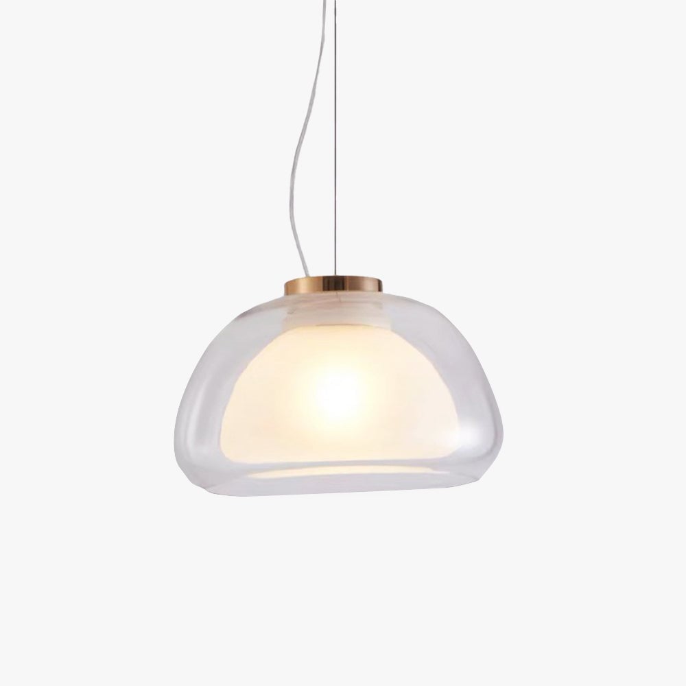 Byers Double Layer White Glass Pendant Light - Lumpaz