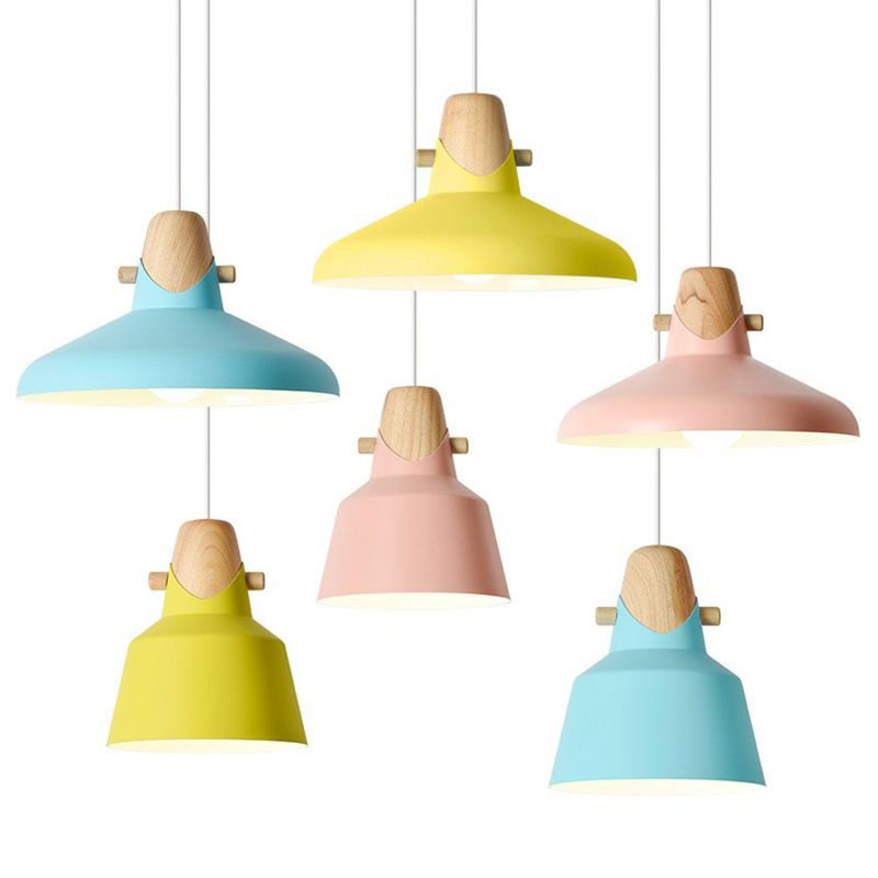 Morandi Nordic Dome Metal Pendant Light, Bule/Green/Pink - Lumpaz