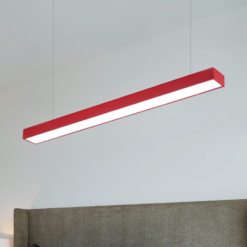 Edge Office Linear Minimalist Rectangular Pendant Light - Lumpaz
