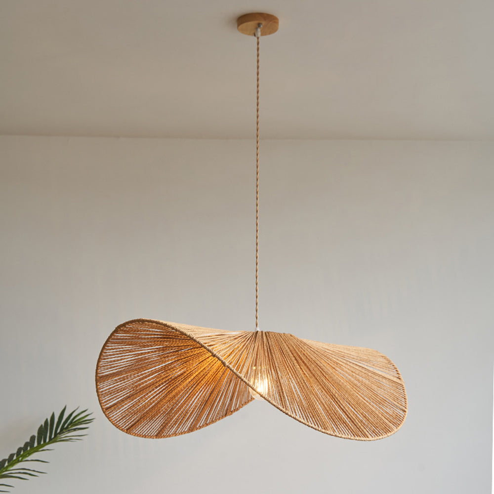 Muto Rustic Twine Pendant Light, Beige/Brown - Lumpaz