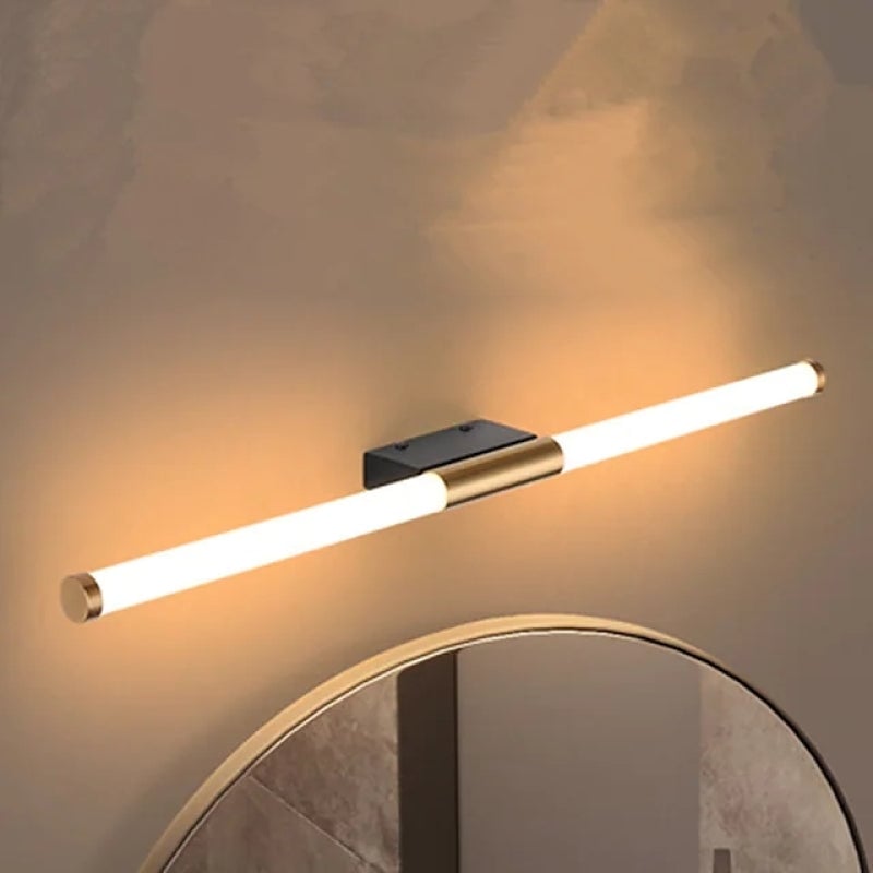 Leigh Minimalist Linear Metal Wall Lamp, Gold - Lumpaz