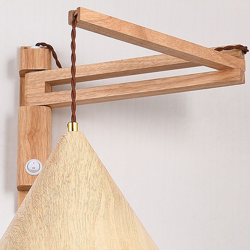 Ozawa Modern Adjustable Wall Lamp Wood/Metal 2 Color Bedroom - Lumpaz
