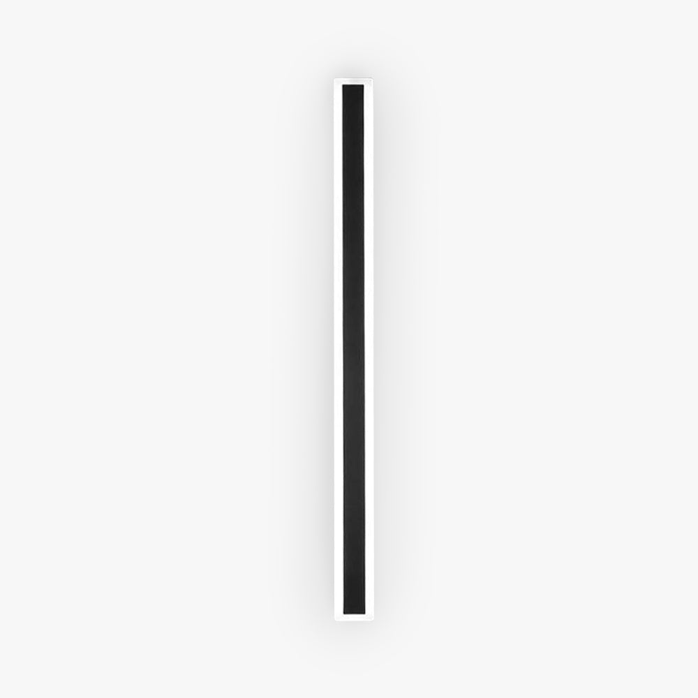Edge Radiance Linear Metal LED Outdoor Wall Lamp, Black/White - Lumpaz