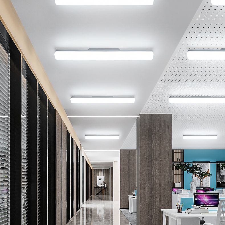 Edge Modern Rectangular Acrylic Modern Wall Lamp, White - Lumpaz