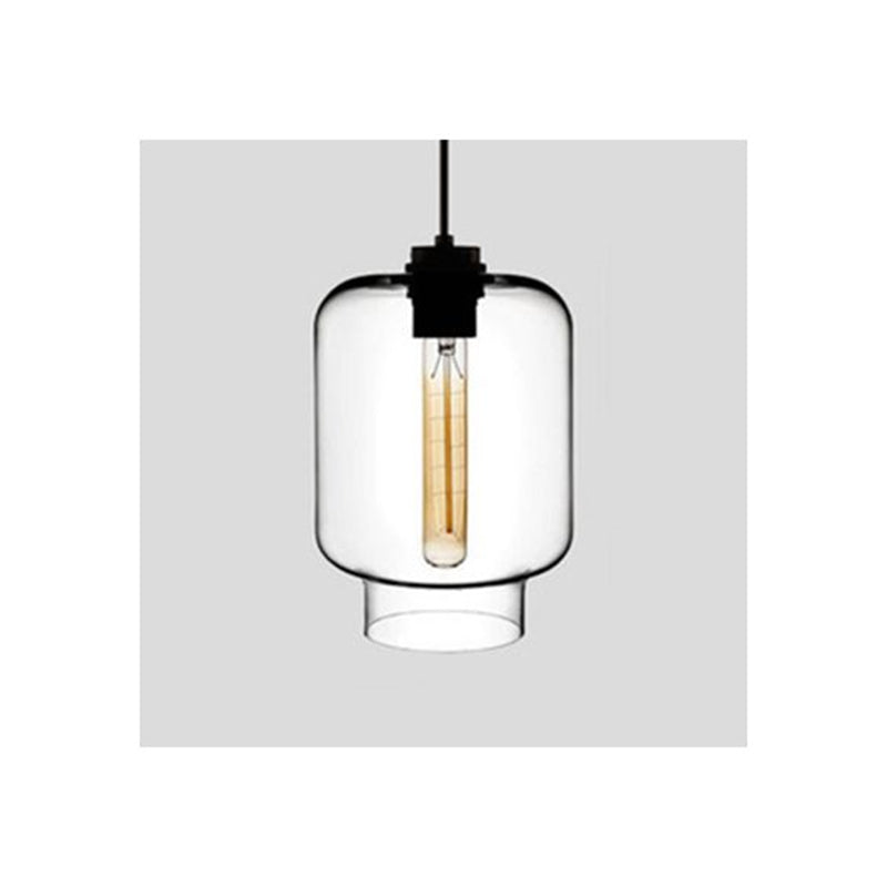 Zaid Modern Art Deco LED Cylindrical Metal/Glass Pendant Light - Lumpaz