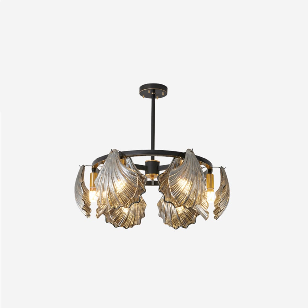 Kirsten Modern Annular Metal And Glass Pendant Light, Black/Gold - Lumpaz
