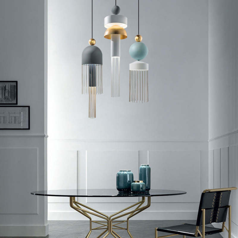 Colon Modern Tassel Metal Pendant Light - Lumpaz