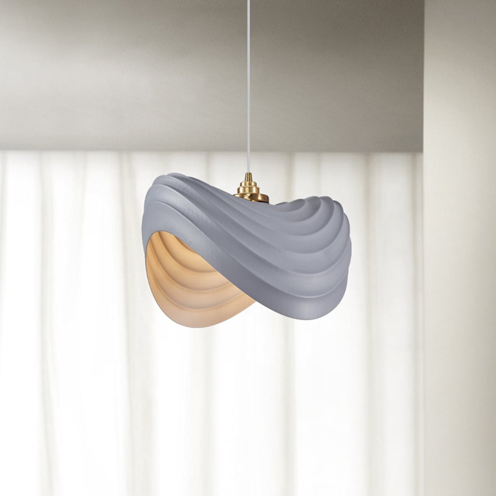 Renée Wabi-Sabi Minimalisme Ripple Pendant Light, Resin&Metal - Lumpaz