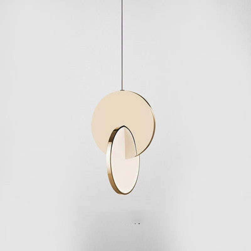 Welsh Pendant Light, Disc, Gold/Silver - Lumpaz