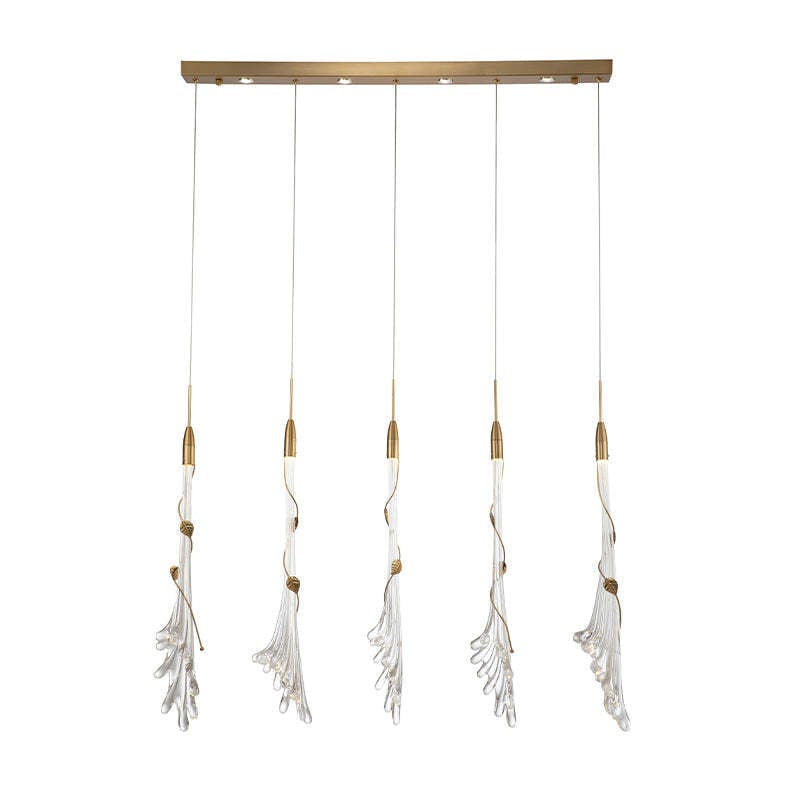 Sanna Elegant Flower Metal/Glass Pendant Light, Bedroom - Lumpaz