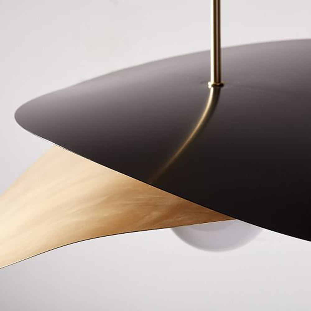 Carins Decorative Geometric Metal Pendant Light, Black/Gold - Lumpaz