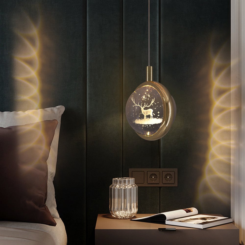 Kady Modern LED Pendant Light Crystal/Metal Living Room/Bedroom - Lumpaz