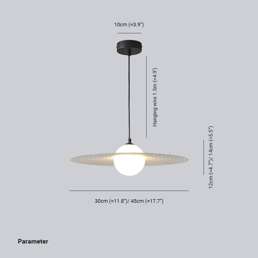 Cairns Minimalist Star Ring Metal Pendant Light,Black/White - Lumpaz