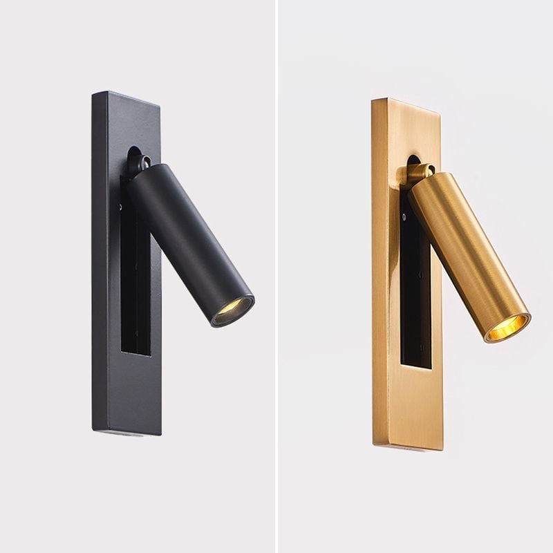 Orr Traditional Adjustable Metal Wall Lamp Spotlight, Black/Gold - Lumpaz