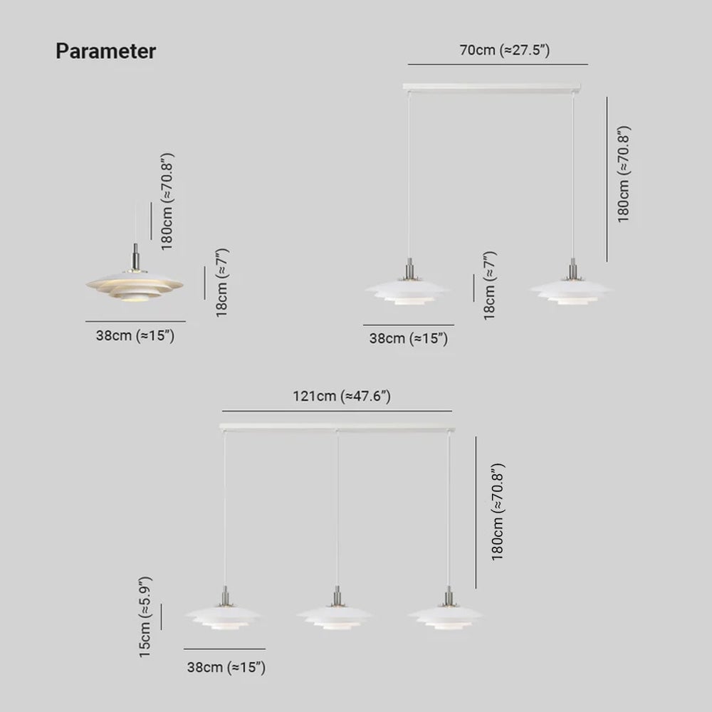 Carins Cluster White Nordic Pendant Light Living Room/Kitchen - Lumpaz