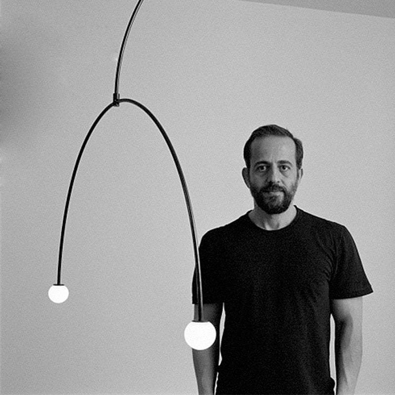 Avi Minimalist Linear Metal Pendant Light, Black - Lumpaz