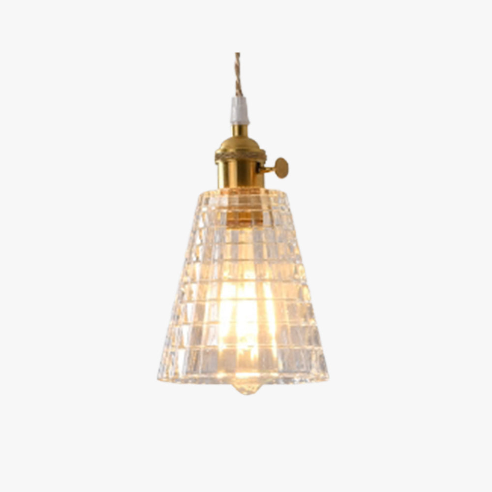 Hailie Art Deco Blown Brass & Glass Pendant Light, 7 Styles - Lumpaz