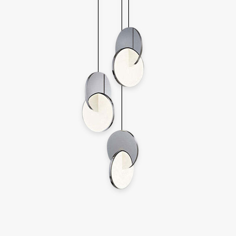 Welsh Pendant Light, Disc, Gold/Silver - Lumpaz