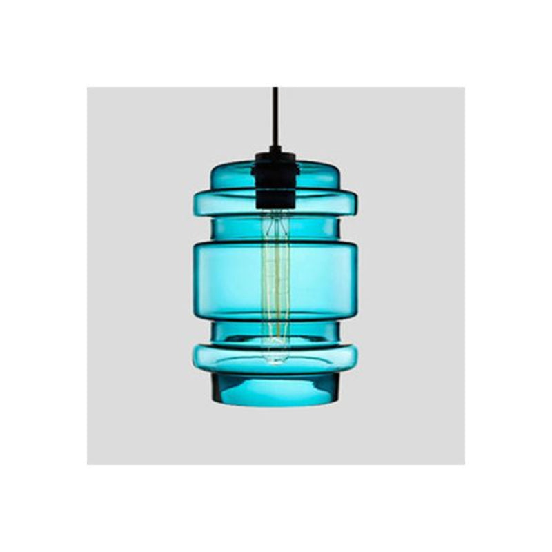 Zaid Modern Art Deco LED Cylindrical Metal/Glass Pendant Light - Lumpaz
