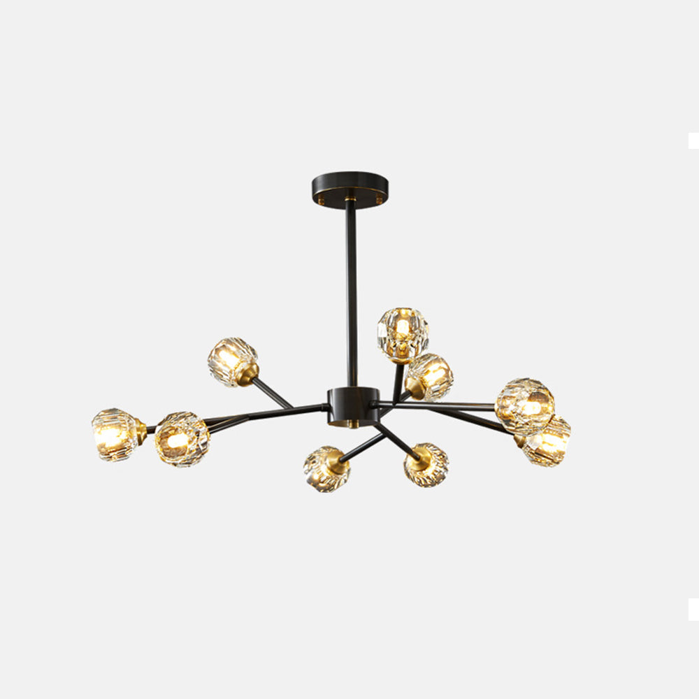 Valentina Modern Blown Metal Pendant Light, Gold - Lumpaz