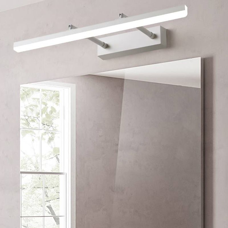 Edge Modern Linear Metal&Acrylic Wall Lamp, Black/White/Chrome - Lumpaz