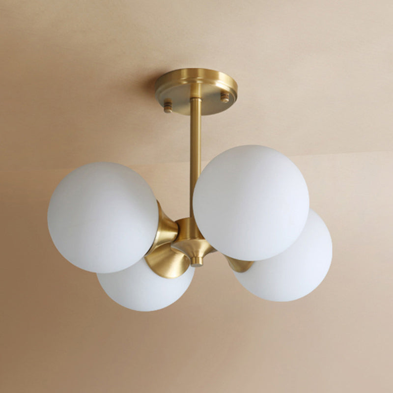 Valentina Vintage Globe Glass Art Deco Pendant Light, Bedroom - Lumpaz