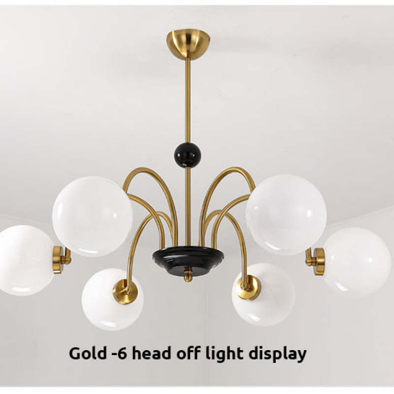 Modern Globe Glass Art Deco Chandelier, Living Room - Lumpaz
