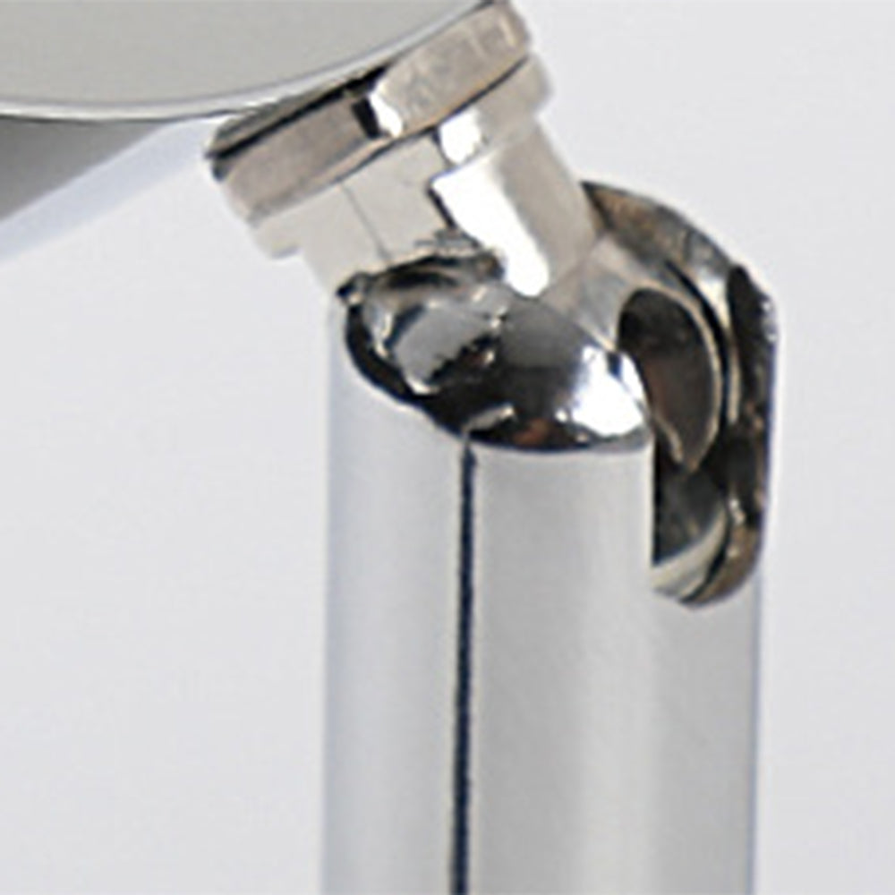 Leigh Modern Arc Wall Lamp, Silver, Metal/Acrylic, Front Mirror Vanity - Lumpaz