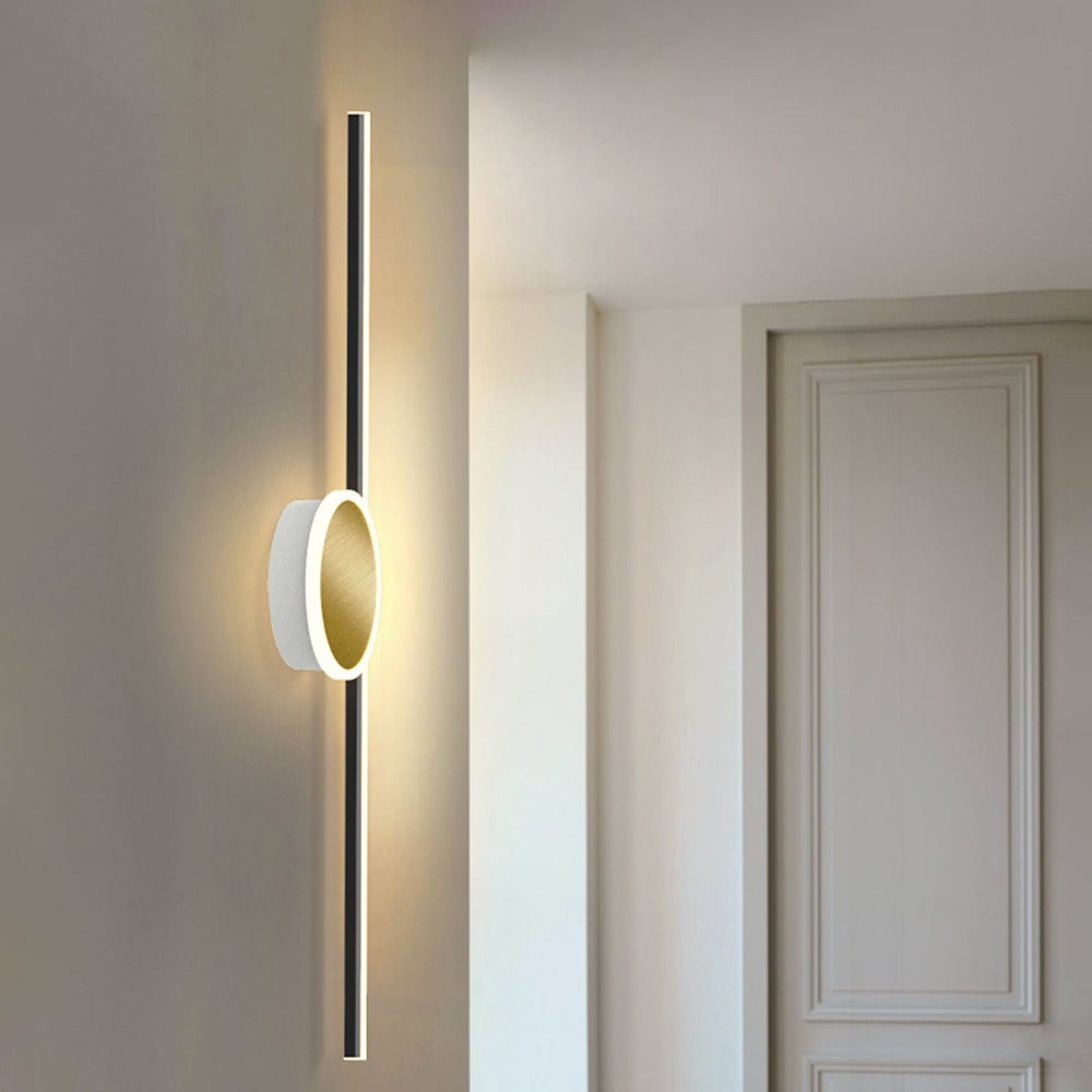 Emyr Modern Simple Circular Line Gold Acrylic Wall Lamp - Lumpaz
