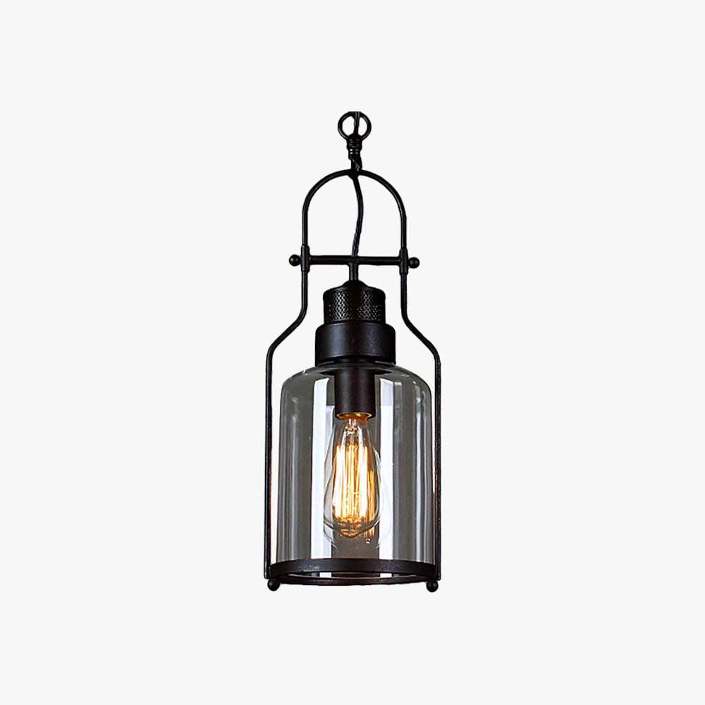 Austin Vintage Industrial Pendant Light, Black/Rust - Lumpaz