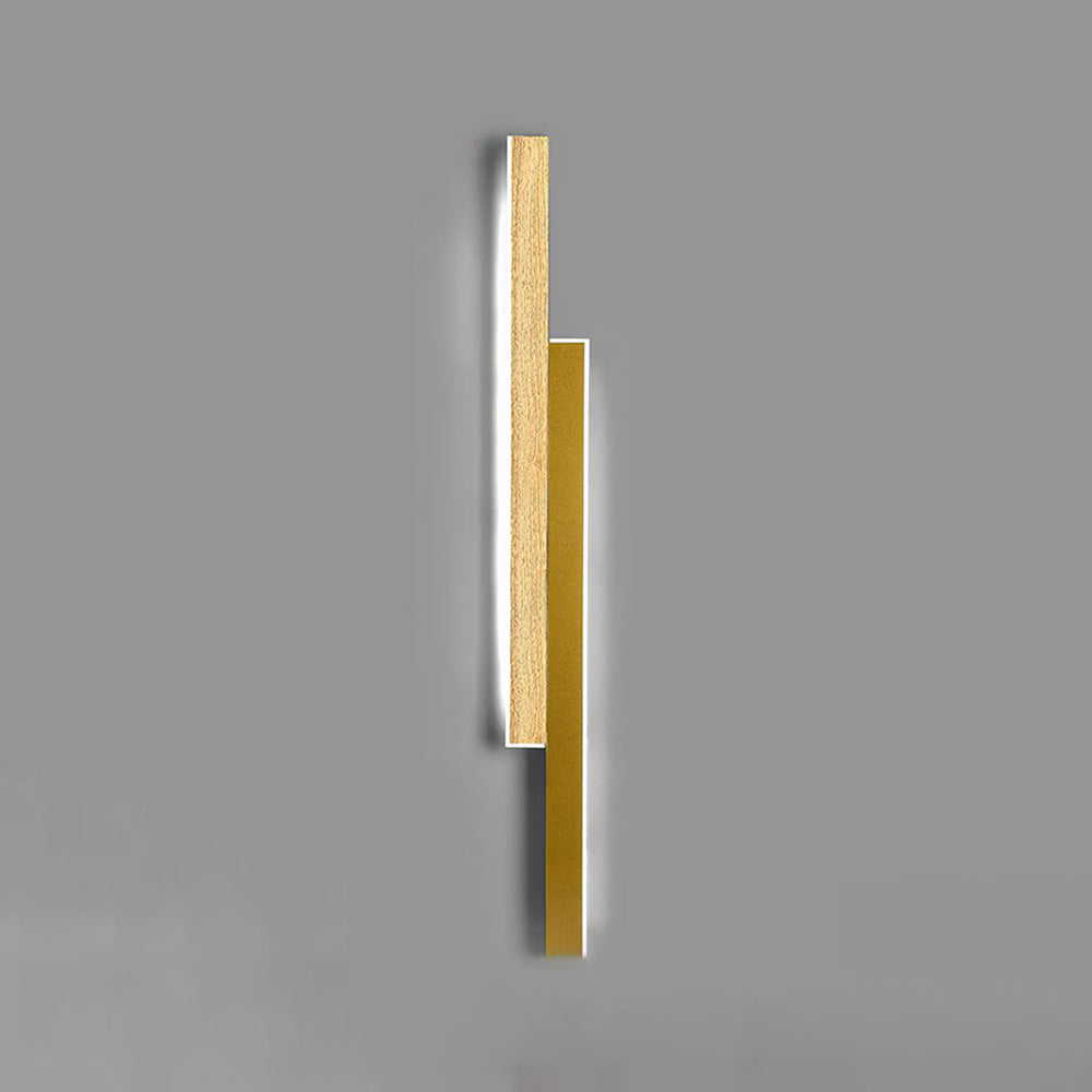 Ozawa Designer Duo-linear Wooden Wall Lamp, Brown/Wood - Lumpaz