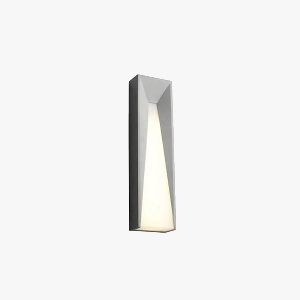 Orr Modern Rectangular Metal Outdoor Wall Lamp, Black/White - Lumpaz