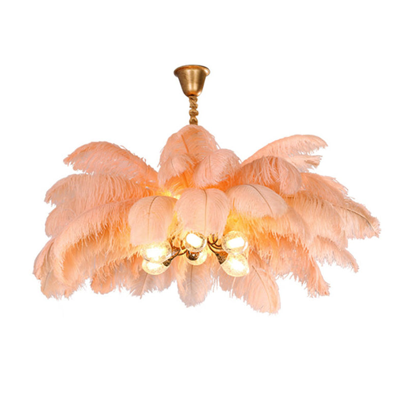 O'Moore Nordic Luxury Pendant Light, Brass/Feather - Lumpaz