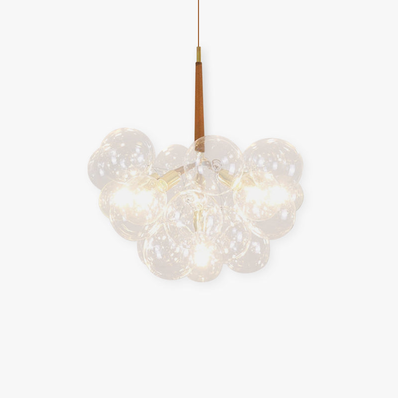 Valentina Nordic Luxury Clear Bubble Pendant Light , White/Black/Coffee - Lumpaz
