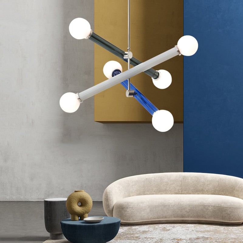 Avi Modern Metal/Glass Creative Children Bedroom Pendant Light Adjustable - Lumpaz