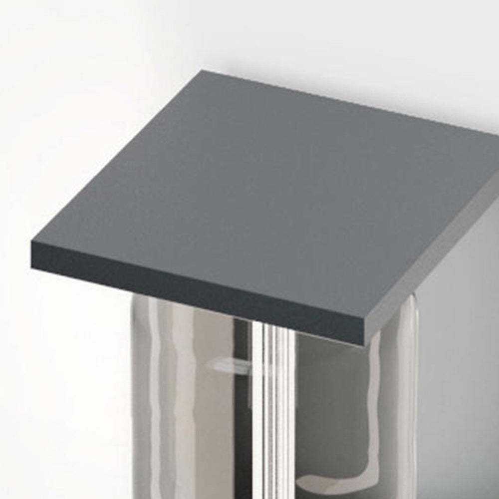 Orr Modern Lantern Glass Outdoor Wall Lamp, Black/Gray - Lumpaz