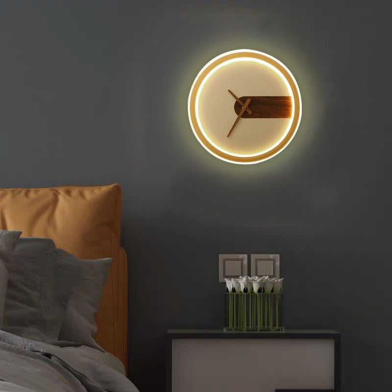 Nielsen Modern Clock Design Wall Lamp, 3 Color - Lumpaz