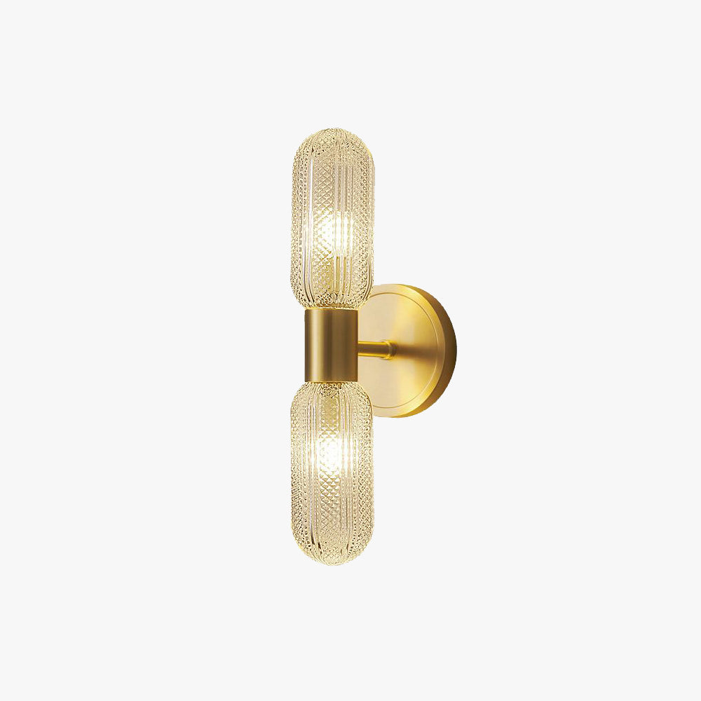 Hailie Luxury Globe Glass Vanity Wall Lamp, 2 Light, Bedroom - Lumpaz