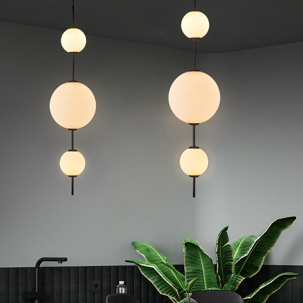 Valentina Creative Ball Pendant Light, Metal & Glass, 3 Styles - Lumpaz