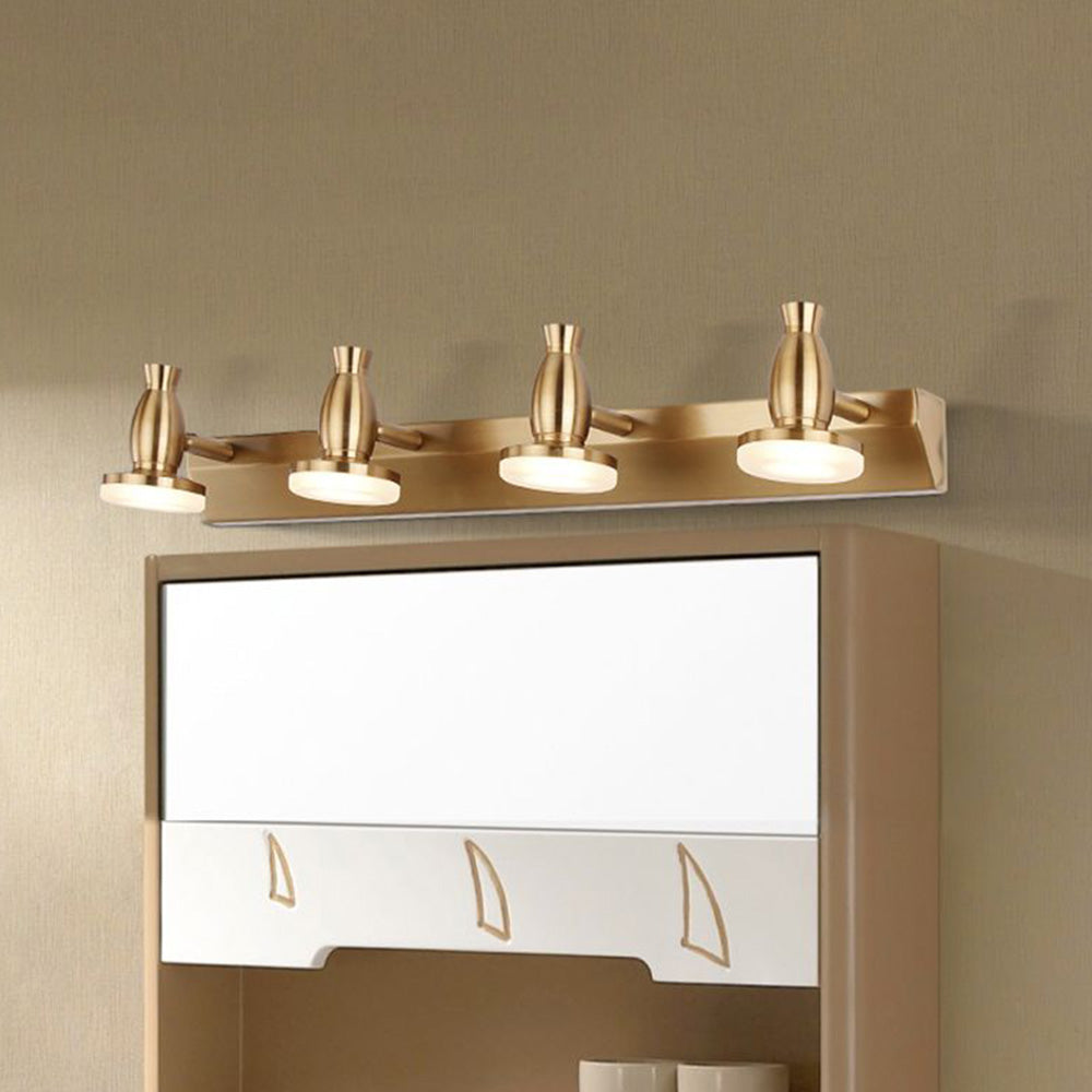 Leigh Luxury Multi Metal Mirror Front Wall Lamp, Brass - Lumpaz