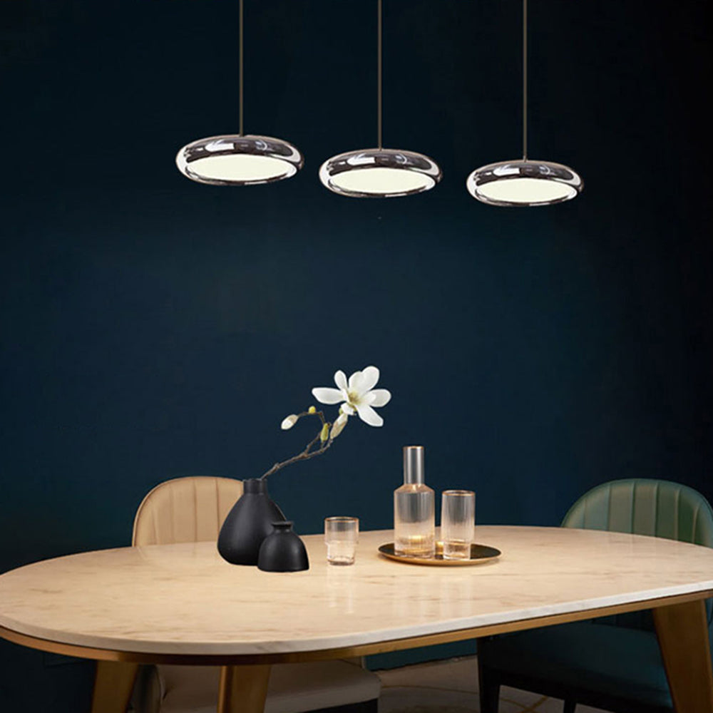 Welsh Minimalist Circular Metal Pendant Light,Silver/Gold/Rose Gold - Lumpaz