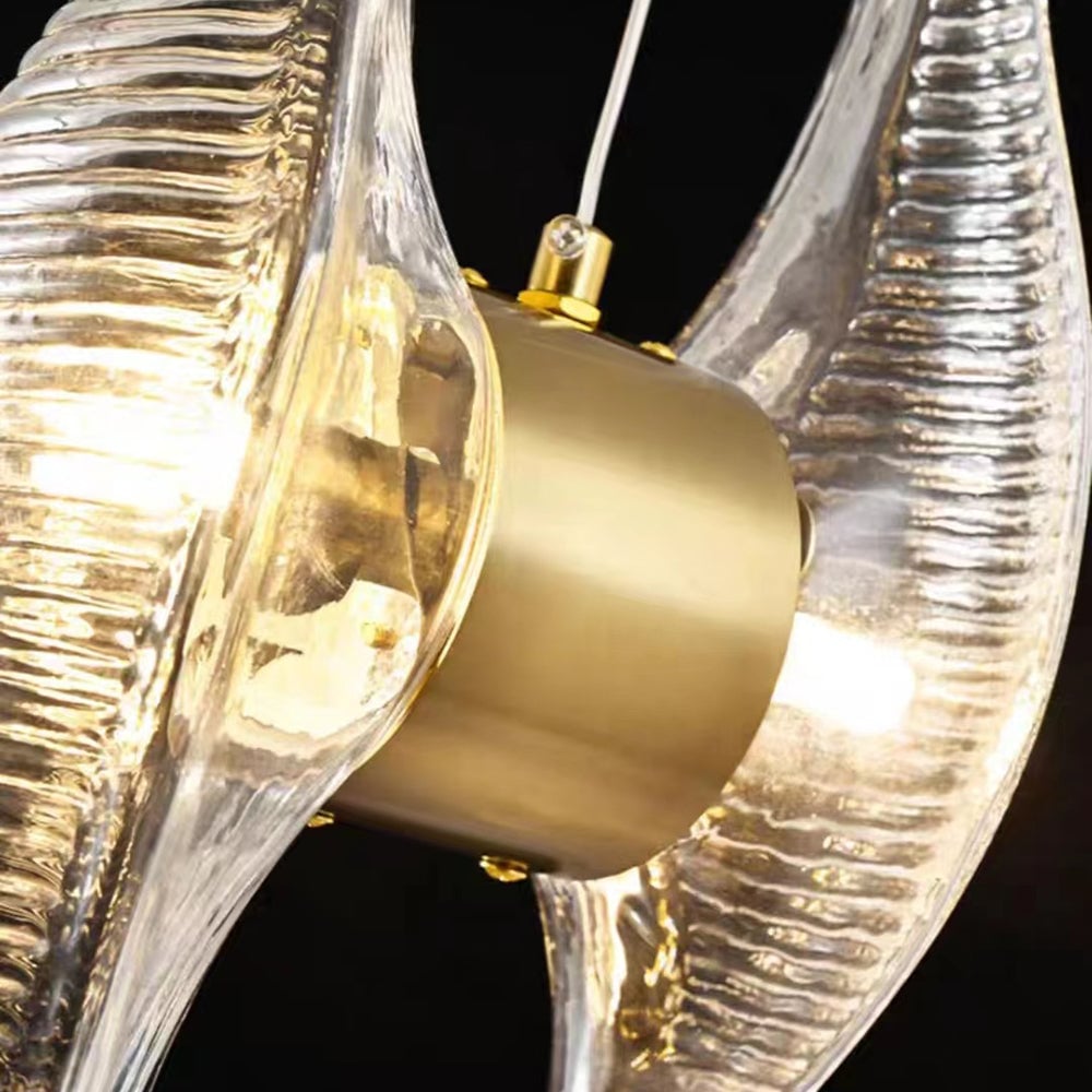 Kirsten Luxury Capiz Shell Pendant Light, Glass/Metal, Bedside/Dining Room - Lumpaz
