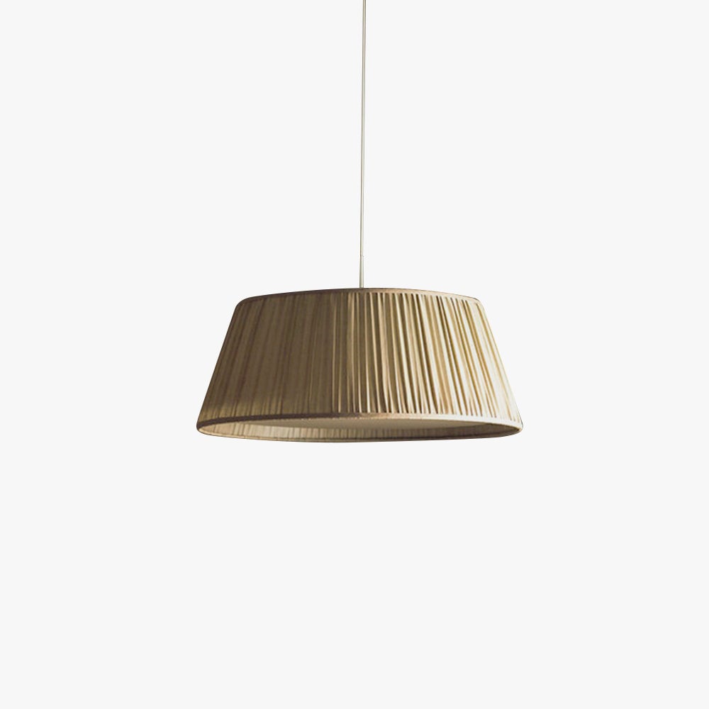 Renée Pleated Pendant Light Wabi Sabi, Metal/Fabric, Living Room - Lumpaz