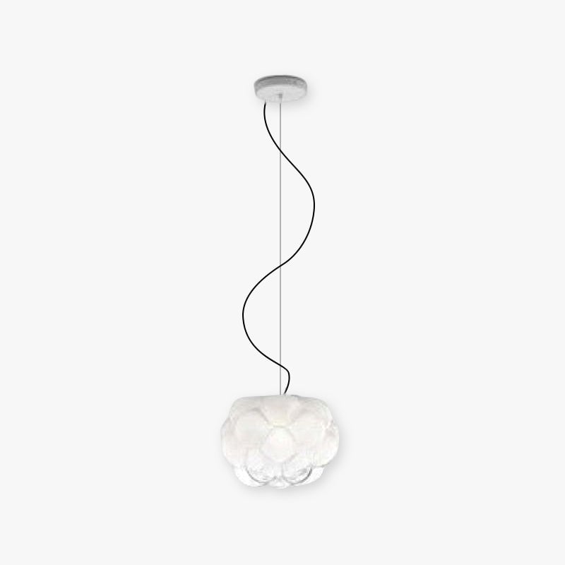 Modern Bostock Cloud Glass Pendant Light, White - Lumpaz