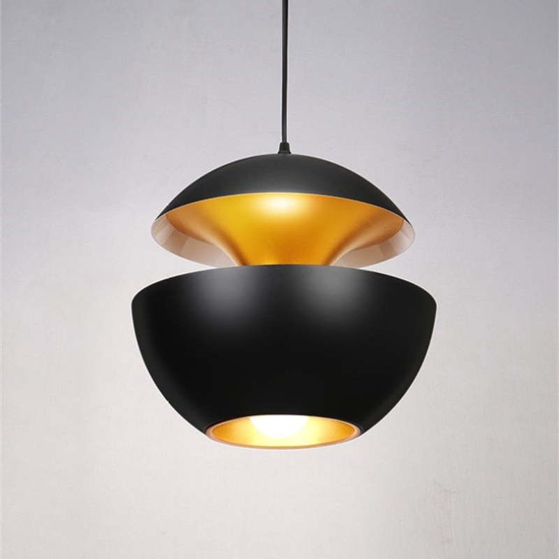 Nazifa Metal Modern Pendant Light, Black / White - Lumpaz