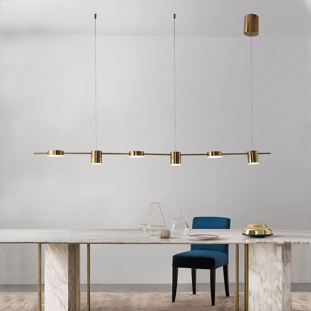 Weiss Minimalist Multi Metal Pendant Light, Black/Gold - Lumpaz