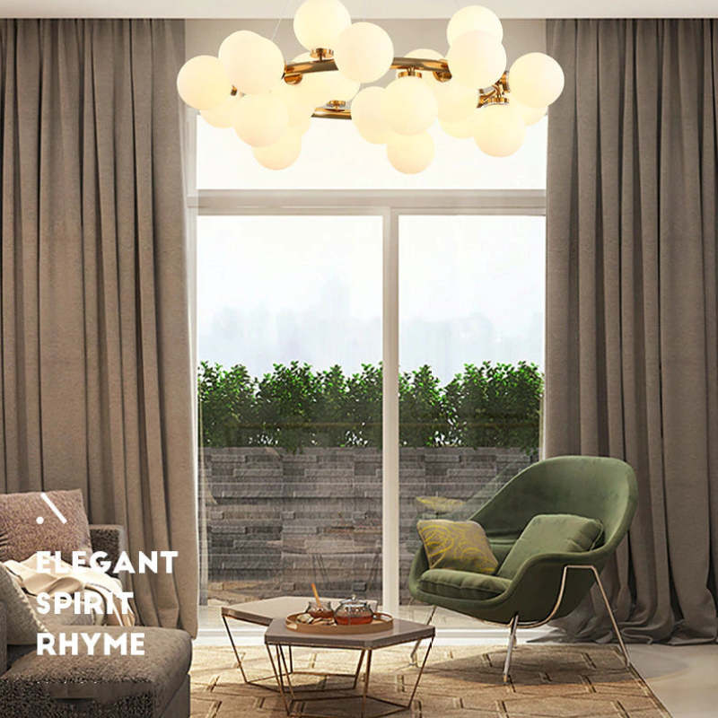 Valentina Chandelier Bubble, Magic Beans, Glass, Dining Room - Lumpaz