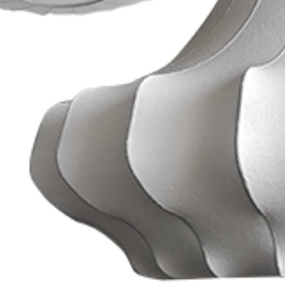 Renée Artificial Fabric Art Deco White Silk Pendant Light - Lumpaz