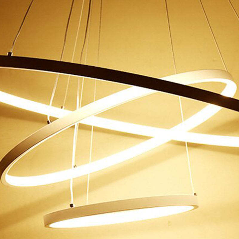 Arisha Pendant Light, Inner Ring Illuminated,  White/Black/Gold - Lumpaz