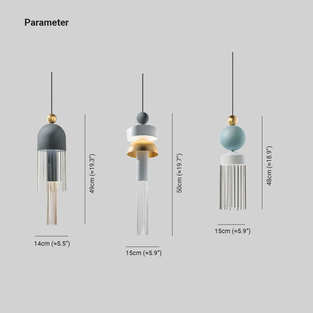 Colon Modern Tassel Metal Pendant Light - Lumpaz